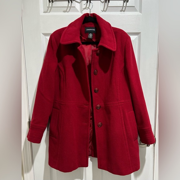 London Fog Jackets & Blazers - London Fog Wool Blend Pea Coat Womens XL